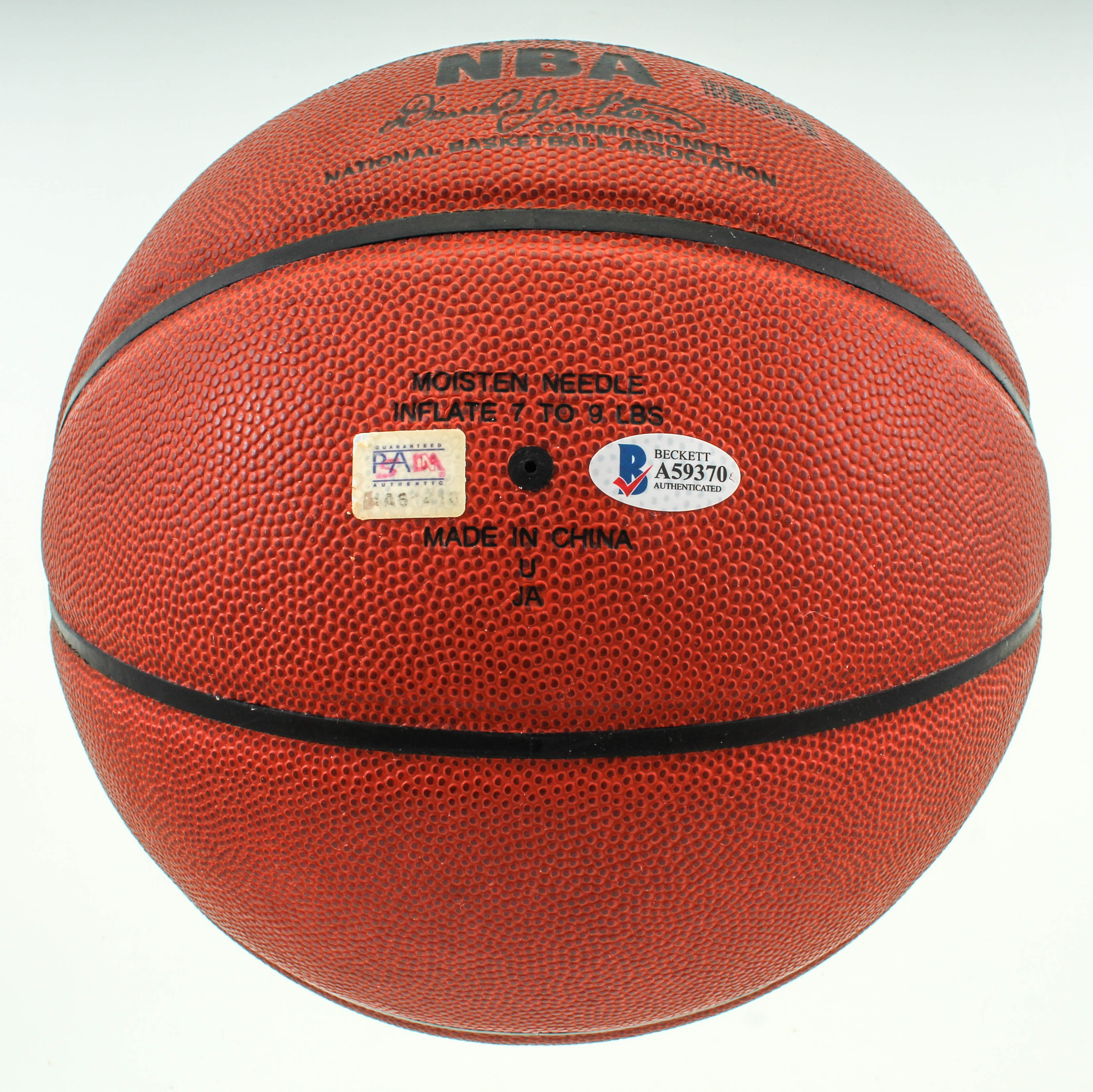 Lot of (2) Kobe Bryant Items With Signed NBA Basketball With Display Case & 1999 Game Worn Warm Ups Piece (Beckett LOA & PSA Hologram) at PristineAuction.com Lot of (2) Kobe Bryant Items With Signed NBA Basketball With Display Case & 1999 Game Worn Warm Ups Piece (Beckett LOA & PSA Hologram) at PristineAuction.com