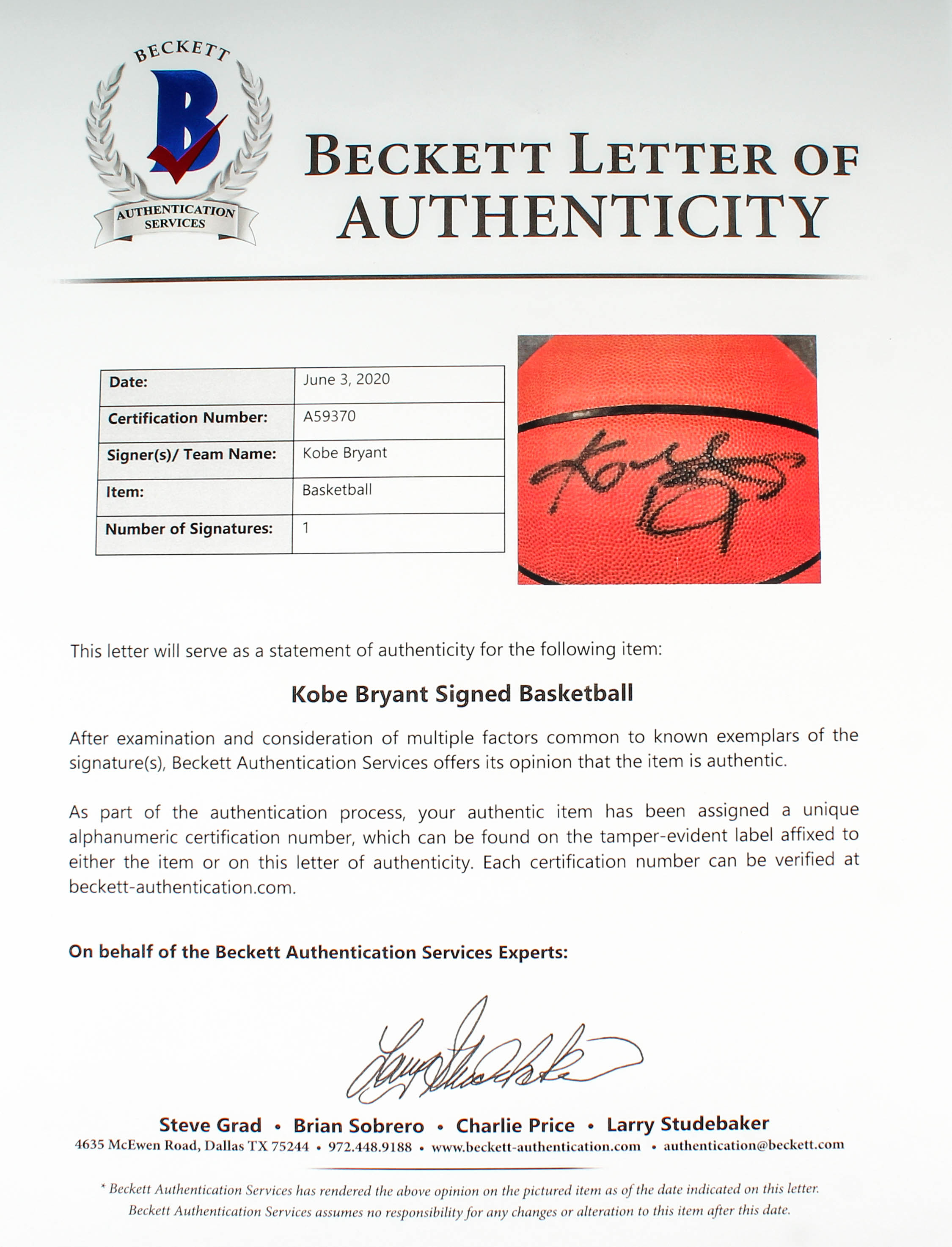 Lot of (2) Kobe Bryant Items With Signed NBA Basketball With Display Case & 1999 Game Worn Warm Ups Piece (Beckett LOA & PSA Hologram) at PristineAuction.com Lot of (2) Kobe Bryant Items With Signed NBA Basketball With Display Case & 1999 Game Worn Warm Ups Piece (Beckett LOA & PSA Hologram) at PristineAuction.com