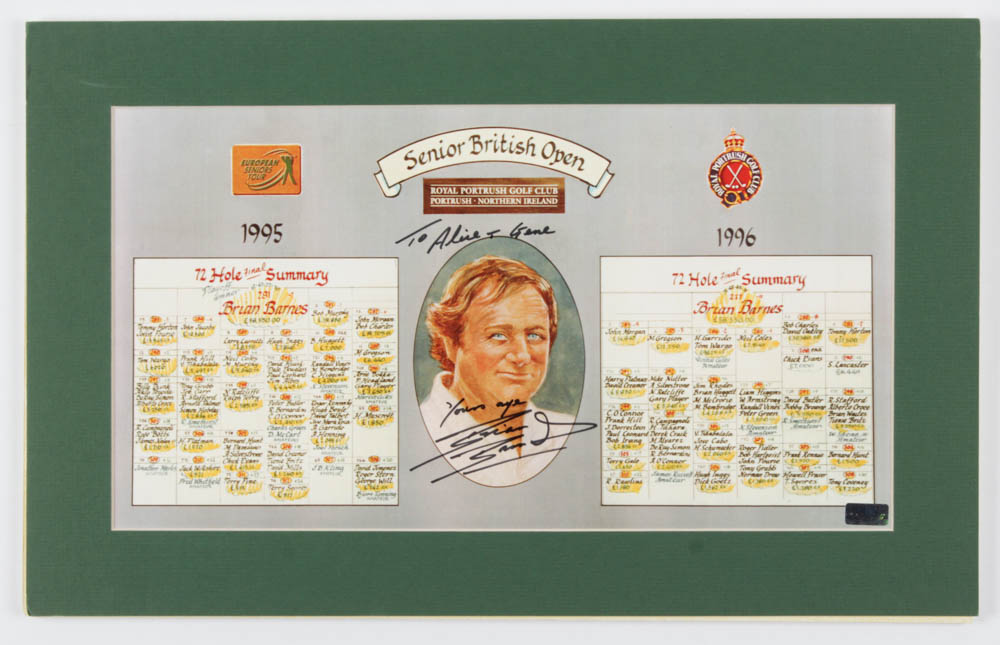Brian Barnes Signed Senior British Open 10.5x16.5 Custom Matted Poster Display Inscribed "Yours Always" (Palm Beach COA) at PristineAuction.com Brian Barnes Signed Senior British Open 10.5x16.5 Custom Matted Poster Display Inscribed "Yours Always" (Palm Beach COA) at PristineAuction.com