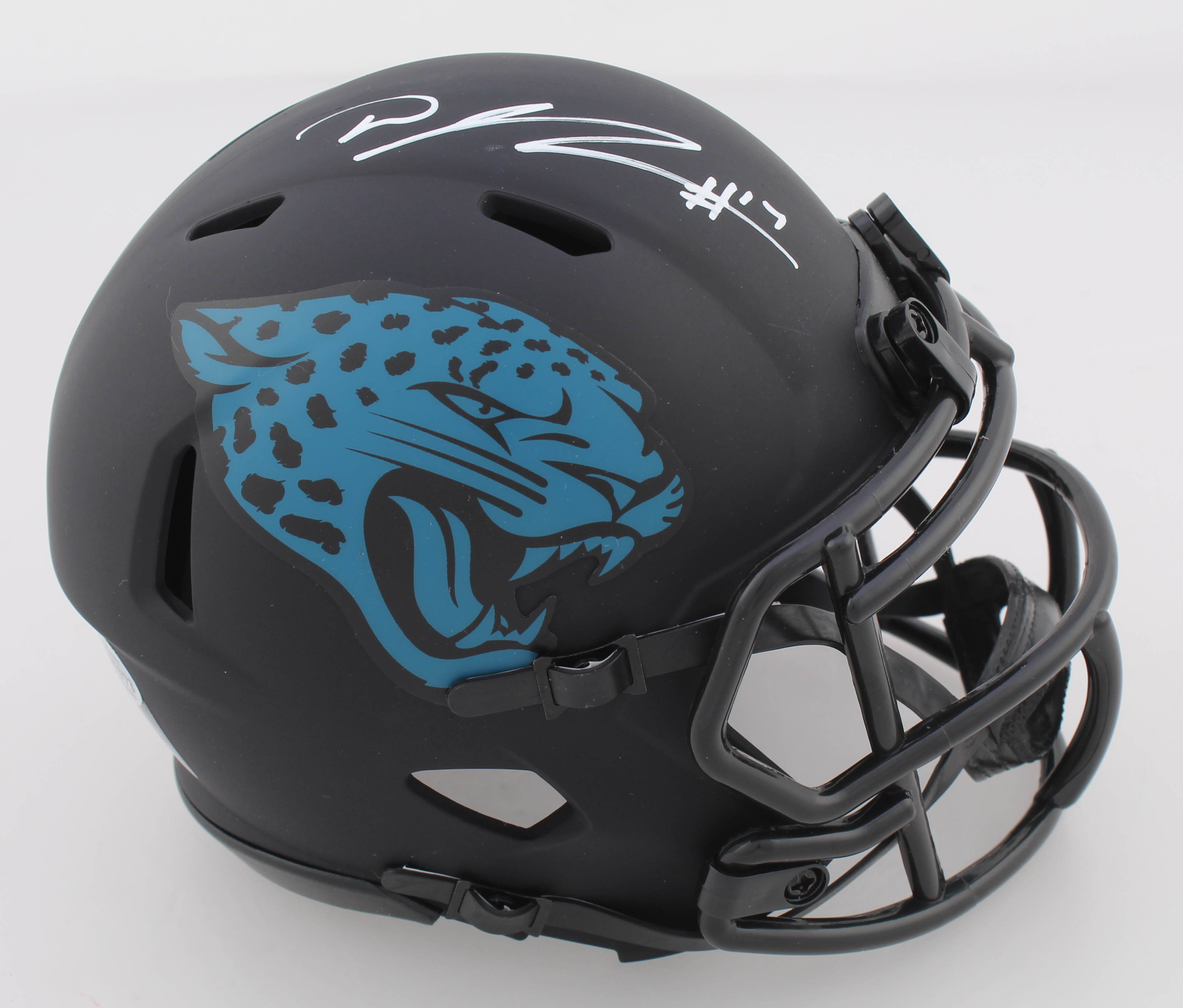 D. J. Chark Signed Jaguars Eclipse Alternate Speed Mini Helmet (Beckett COA) at PristineAuction.com D. J. Chark Signed Jaguars Eclipse Alternate Speed Mini Helmet (Beckett COA) at PristineAuction.com