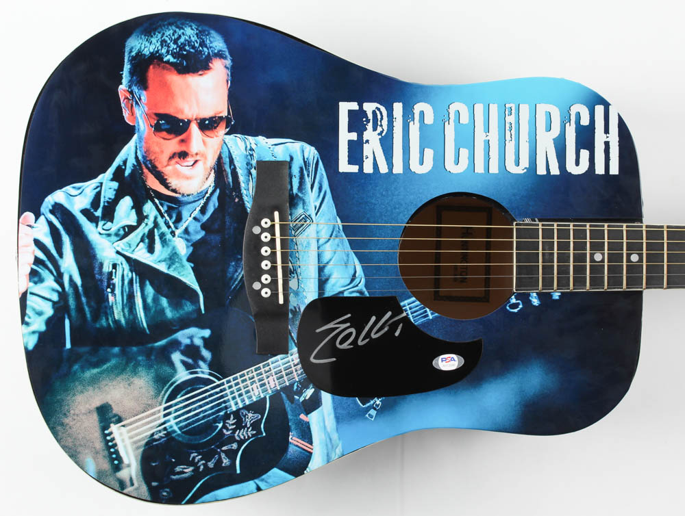 Eric Church Signed Acoustic Guitar (PSA COA) at PristineAuction.com Eric Church Signed Acoustic Guitar (PSA COA) at PristineAuction.com