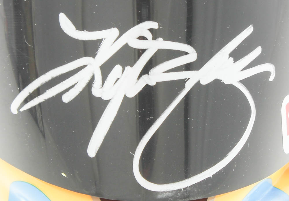 Kyle Busch Signed Winner's Circle NASCAR M&M's Racing Mini-Helmet (Pristine Authentic COA) at PristineAuction.com Kyle Busch Signed Winner's Circle NASCAR M&M's Racing Mini-Helmet (Pristine Authentic COA) at PristineAuction.com