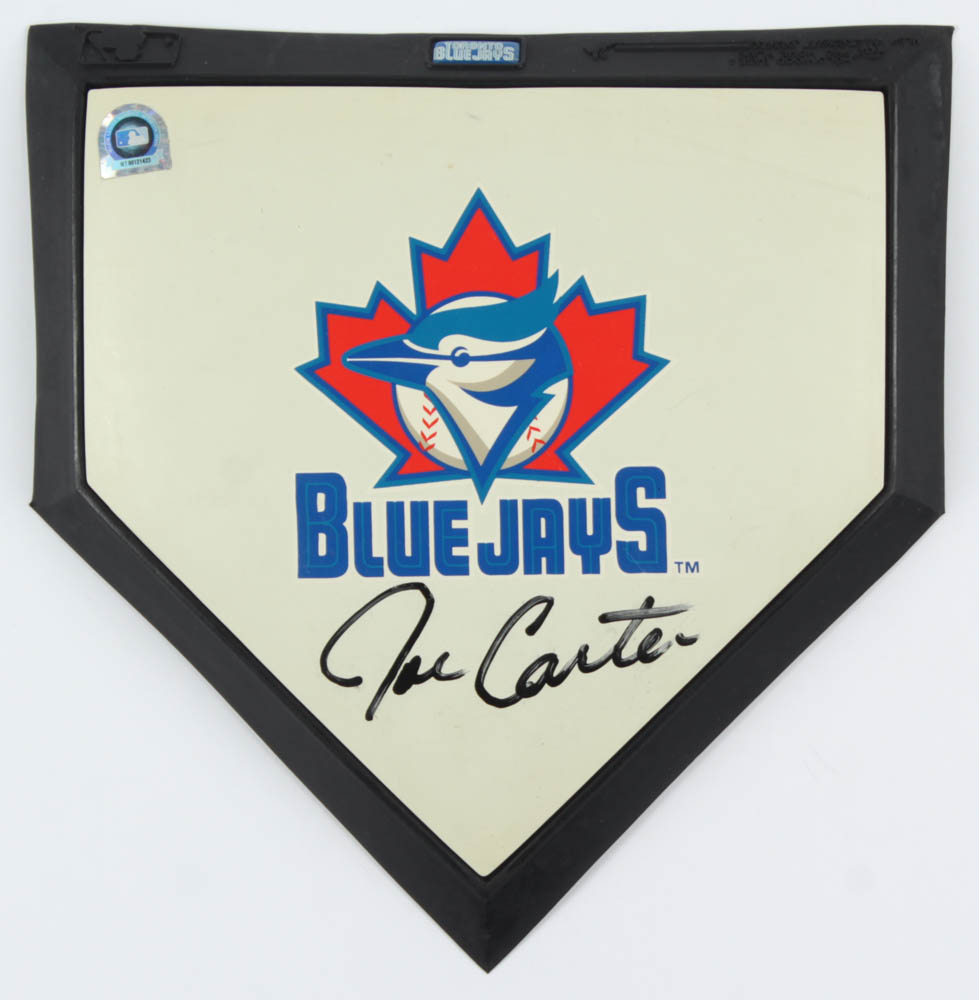 Joe Carter Signed Blue Jays Mini Home Base Plate (MLB Hologram) at PristineAuction.com Joe Carter Signed Blue Jays Mini Home Base Plate (MLB Hologram) at PristineAuction.com