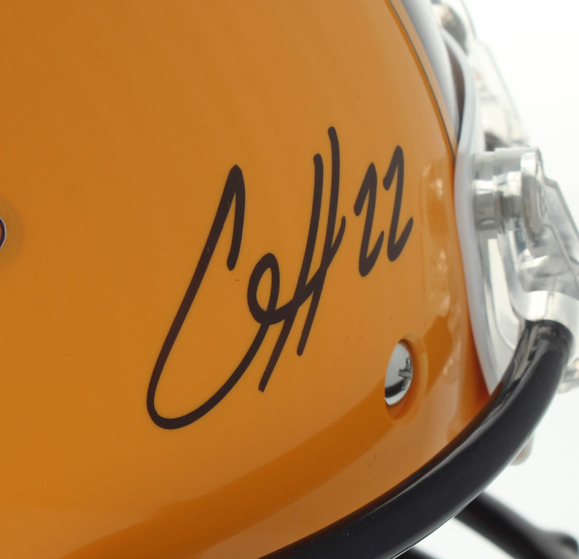 Clyde Edwards-Helaire Signed LSU Tigers Full-Size Helmet Inscribed "Nat'l Champs 2019" (Beckett COA) at PristineAuction.com Clyde Edwards-Helaire Signed LSU Tigers Full-Size Helmet Inscribed "Nat'l Champs 2019" (Beckett COA) at PristineAuction.com