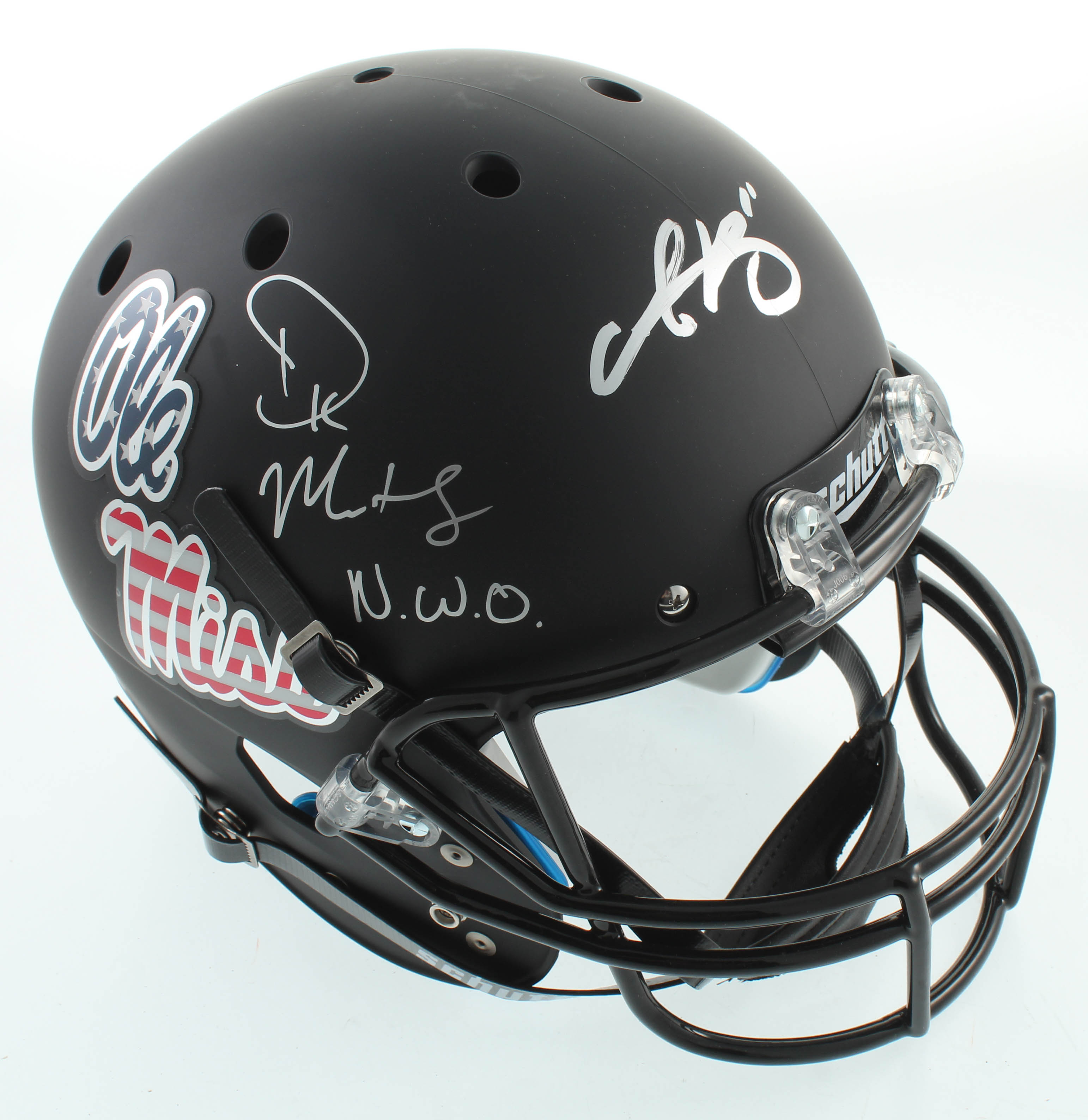 A.J. Brown & DK Metcalf Signed Full-Size Speed Helmet Inscribed "N.W.O." (JSA COA) at PristineAuction.com A.J. Brown & DK Metcalf Signed Full-Size Speed Helmet Inscribed "N.W.O." (JSA COA) at PristineAuction.com