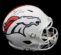 Melvin Gordon Signed Broncos Full-Size Authentic On-Field Matte White Speed Helmet (Radtke) at PristineAuction.com