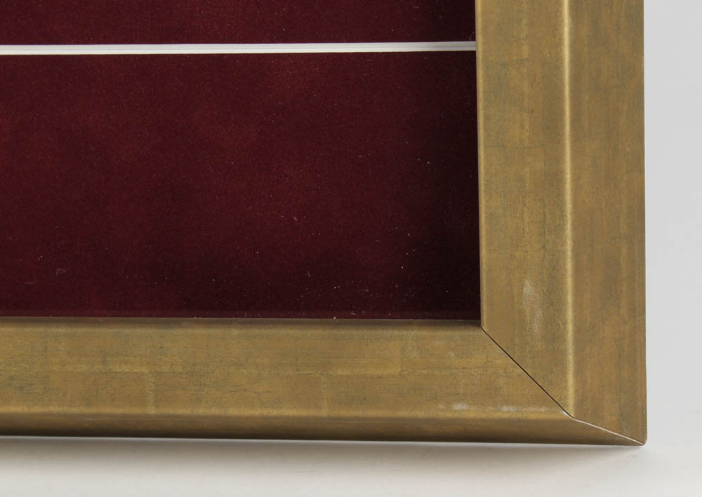 1963 Disneyland Map 16x26 Custom Framed Print Display with Vintage Ticket Book & Vintage Souvenir Spoon at PristineAuction.com 1963 Disneyland Map 16x26 Custom Framed Print Display with Vintage Ticket Book & Vintage Souvenir Spoon at PristineAuction.com