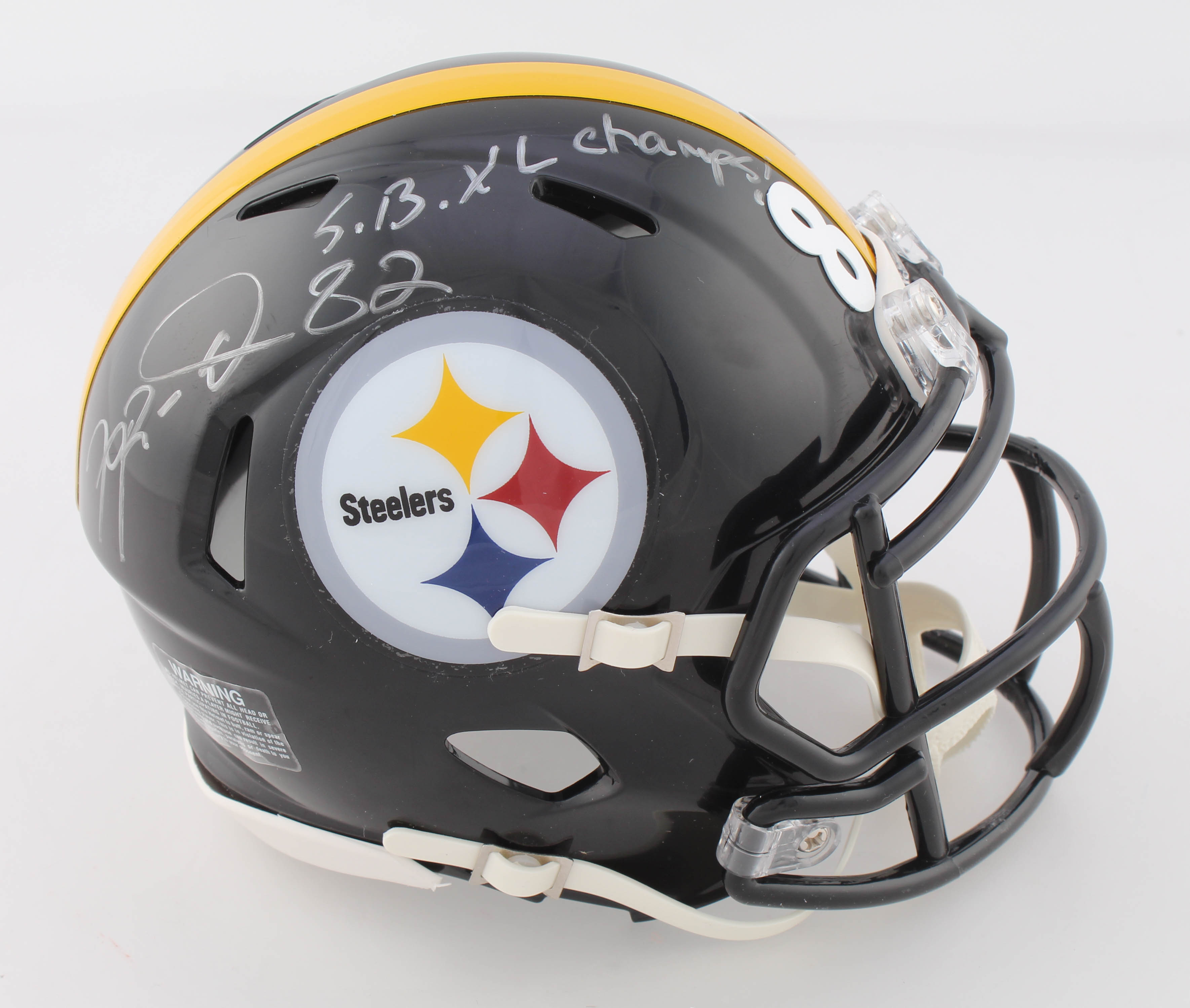 Antwaan Randle El Signed Steelers Speed Mini Helmet Inscribed "S.B. XL Champs!" (Beckett COA) at PristineAuction.com Antwaan Randle El Signed Steelers Speed Mini Helmet Inscribed "S.B. XL Champs!" (Beckett COA) at PristineAuction.com