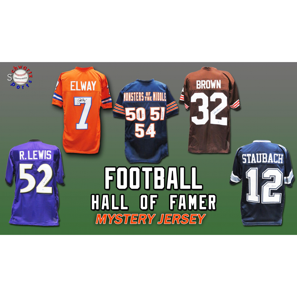 Schwartz Sports Football Hall of Famer Signed Football Jersey Mystery