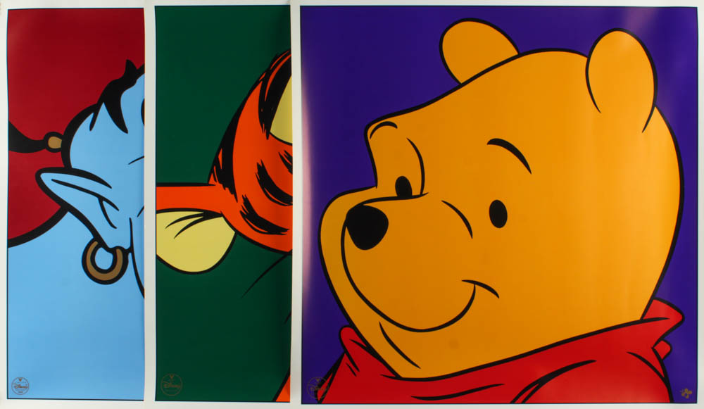Lot of (3) 1997 Walt Disney LE 23.5x23.5 Lithographs with Winnie The Pooh, Tigger, & Genie at PristineAuction.com Lot of (3) 1997 Walt Disney LE 23.5x23.5 Lithographs with Winnie The Pooh, Tigger, & Genie at PristineAuction.com
