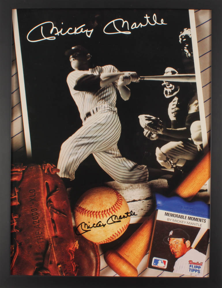 Mickey Mantle Signed Yankees 20x26 Custom Framed Photo Display (JSA ALOA) at PristineAuction.com Mickey Mantle Signed Yankees 20x26 Custom Framed Photo Display (JSA ALOA) at PristineAuction.com