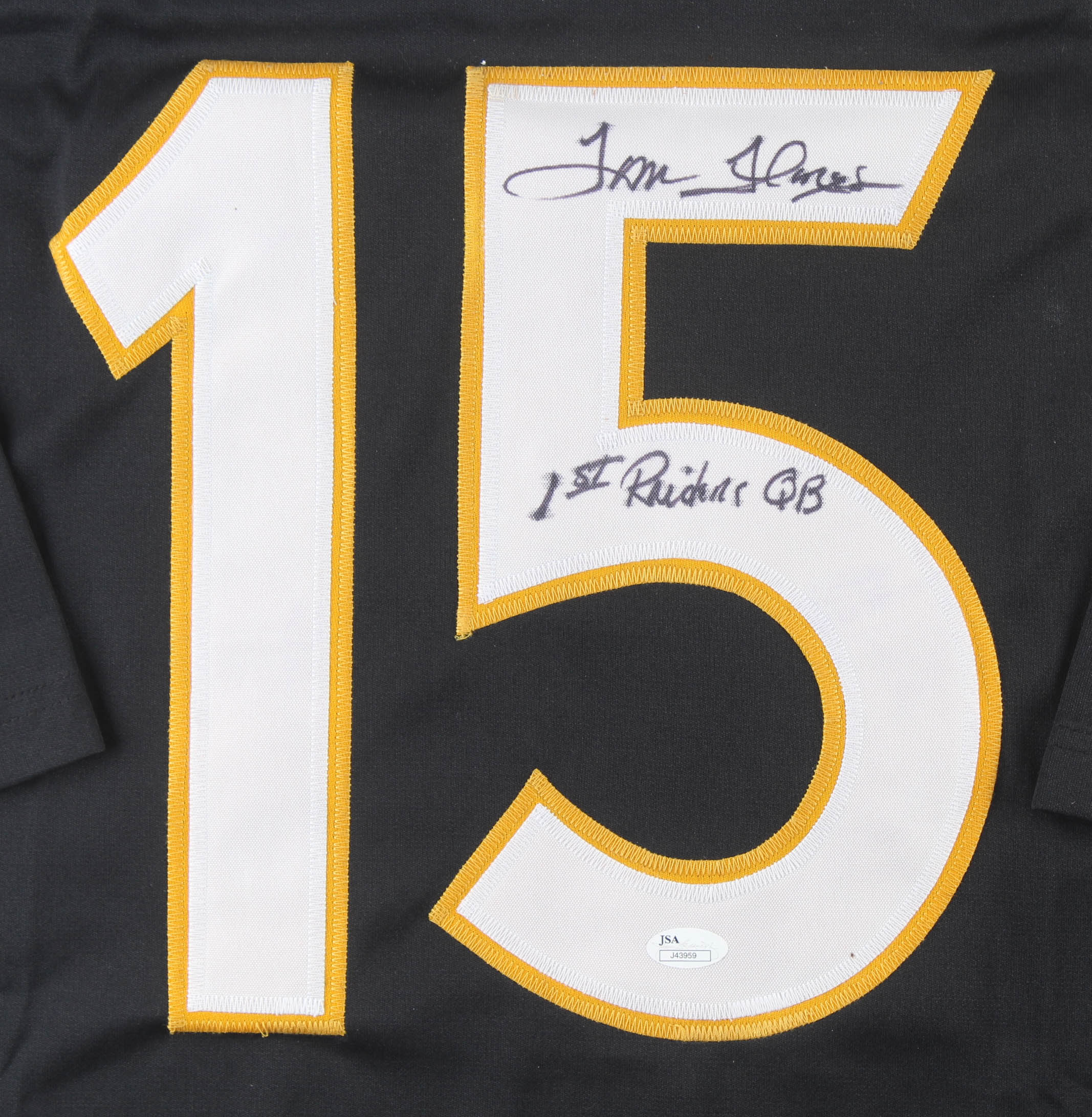 Tom Flores Signed Jersey Inscribed "1st Raiders QB" (JSA Hologram) at PristineAuction.com Tom Flores Signed Jersey Inscribed "1st Raiders QB" (JSA Hologram) at PristineAuction.com