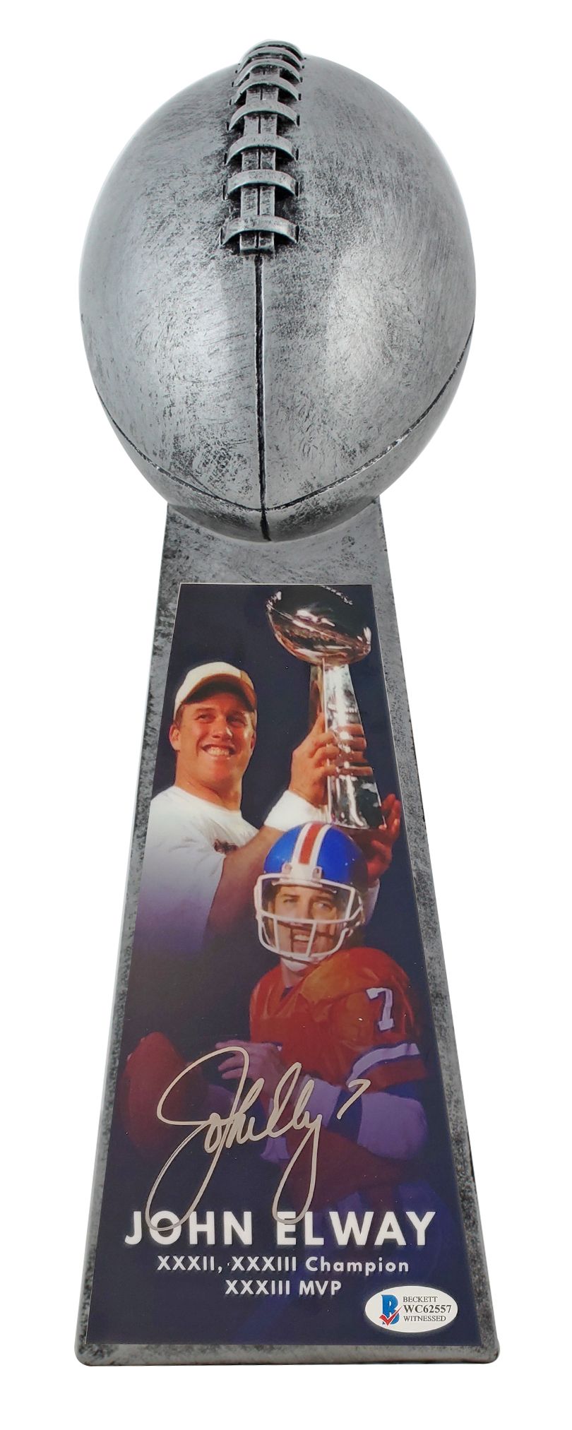 John Elway Signed 15” Football Championship Trophy (Beckett COA) at PristineAuction.com John Elway Signed 15” Football Championship Trophy (Beckett COA) at PristineAuction.com