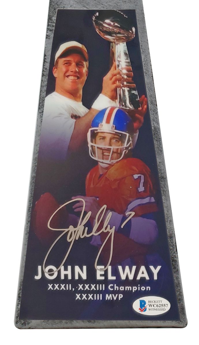 John Elway Signed 15” Football Championship Trophy (Beckett COA) at PristineAuction.com John Elway Signed 15” Football Championship Trophy (Beckett COA) at PristineAuction.com