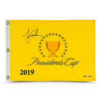 Tiger Woods Signed 2019 Presidents Cup LE Pin Flag (UDA) at PristineAuction.com