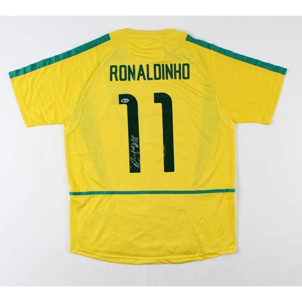 Chemise Encadrée PARIS Legend Signée Ronaldinho - Dédicacée, Certification BECKETT, Pièce De Collection Football