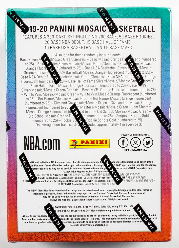2019-20 Panini Mosaic Basketball 8-Pack Blaster Box with (8) Packs at PristineAuction.com 2019-20 Panini Mosaic Basketball 8-Pack Blaster Box with (8) Packs at PristineAuction.com