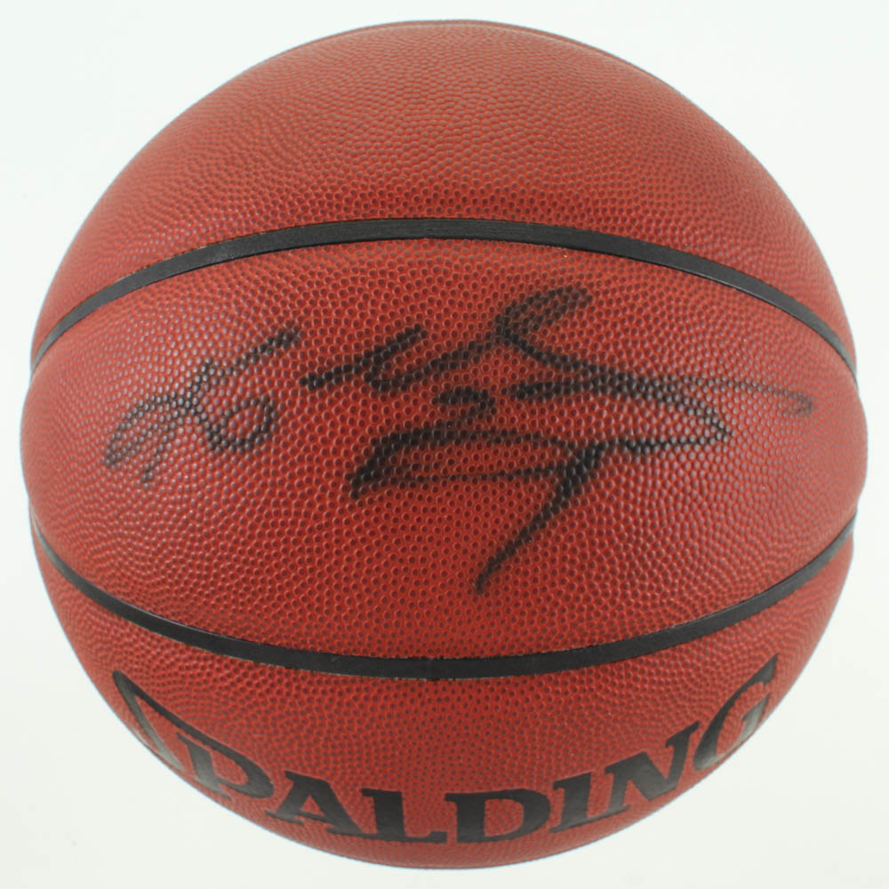 Lot of (2) Kobe Bryant Items With Signed NBA Basketball With Display Case & 1999 Game Worn Warm Ups Piece (Beckett LOA & PSA Hologram) at PristineAuction.com Lot of (2) Kobe Bryant Items With Signed NBA Basketball With Display Case & 1999 Game Worn Warm Ups Piece (Beckett LOA & PSA Hologram) at PristineAuction.com