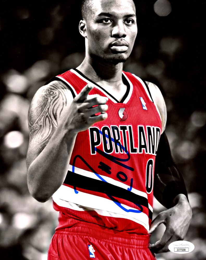 DAMIAN LILLARD signed autographed photo COA Hologram