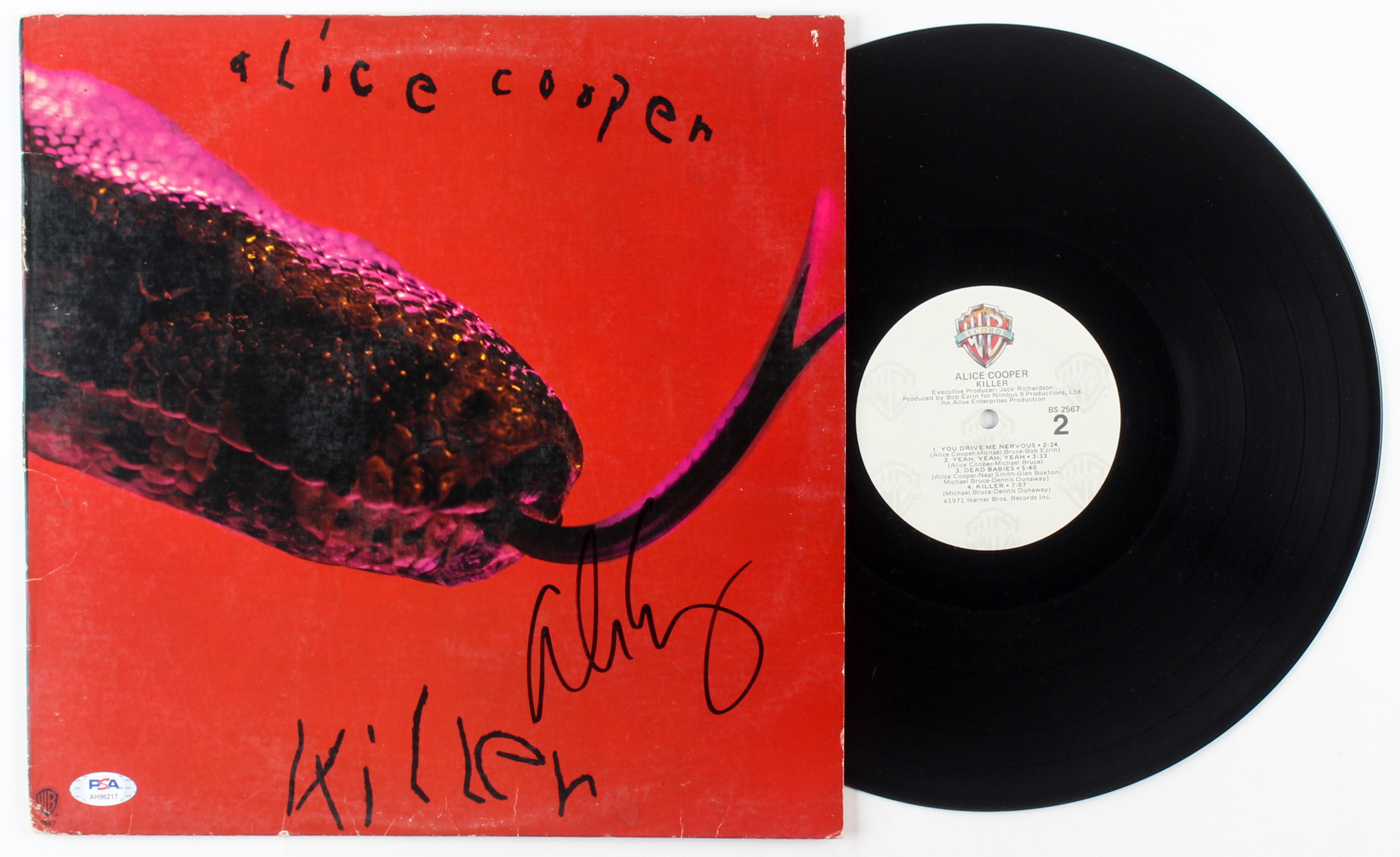 Alice Cooper Signed "Killer" Vinyl Record Album Cover (PSA COA) at PristineAuction.com Alice Cooper Signed "Killer" Vinyl Record Album Cover (PSA COA) at PristineAuction.com
