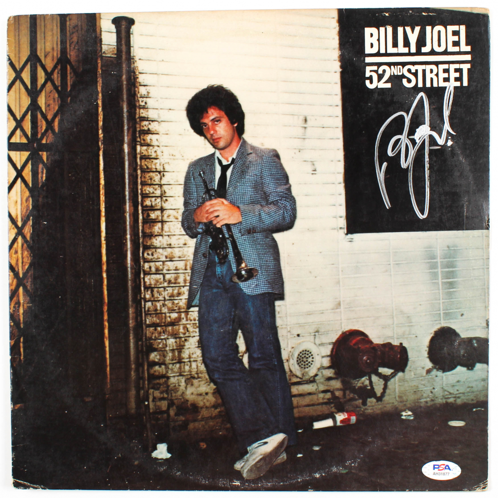 Billy Joel Signed "52nd Street" Vinyl Record Album Cover (PSA Hologram) Pristine Auction