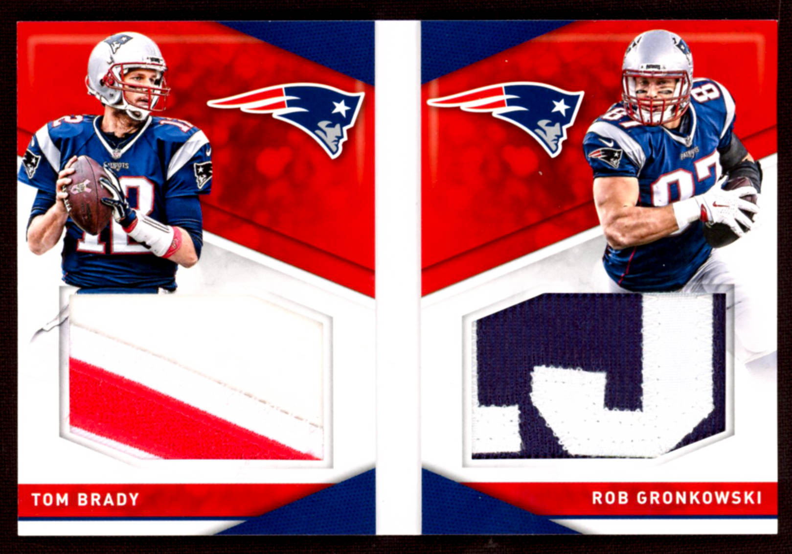 Rob Gronkowski / Tom Brady 2016 Panini Preferred Preferred Pairings Materials Prime #31 at PristineAuction.com Rob Gronkowski / Tom Brady 2016 Panini Preferred Preferred Pairings Materials Prime #31 at PristineAuction.com