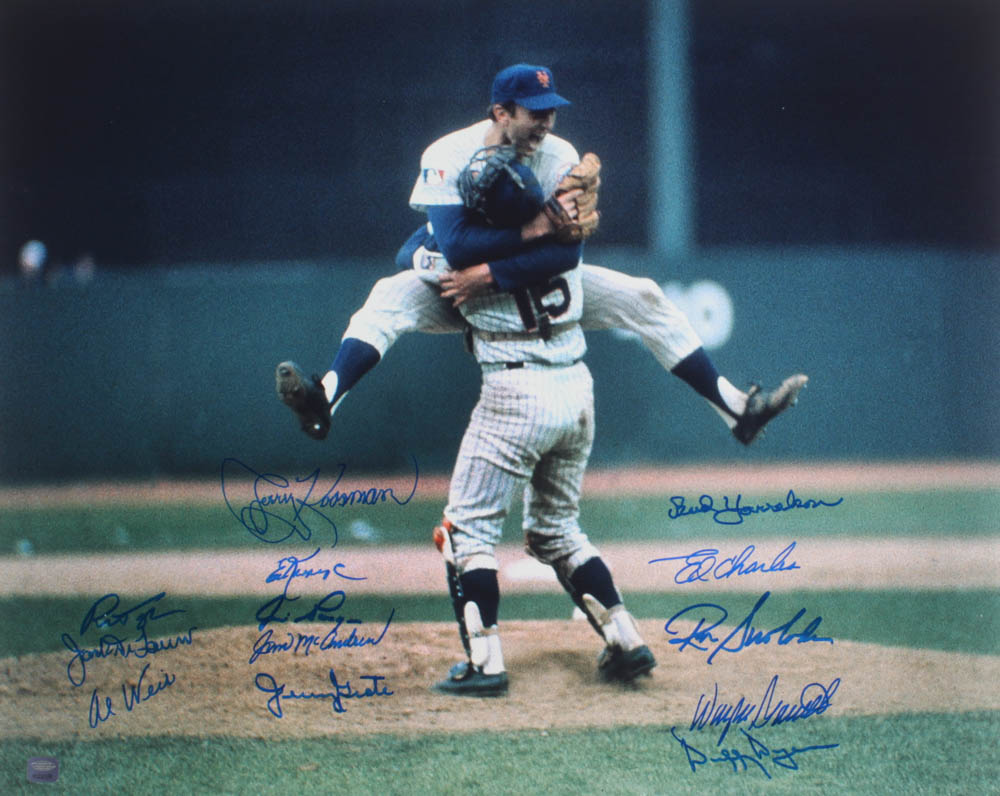 1969 Mets 16x20 Photo Team-Signed by (13) with Bud Harrelson, Ron Swoboda, Wayne Garrett, Duffy Dyer, Jerry Koosman (JPS Hologram) at PristineAuction.com 1969 Mets 16x20 Photo Team-Signed by (13) with Bud Harrelson, Ron Swoboda, Wayne Garrett, Duffy Dyer, Jerry Koosman (JPS Hologram) at PristineAuction.com