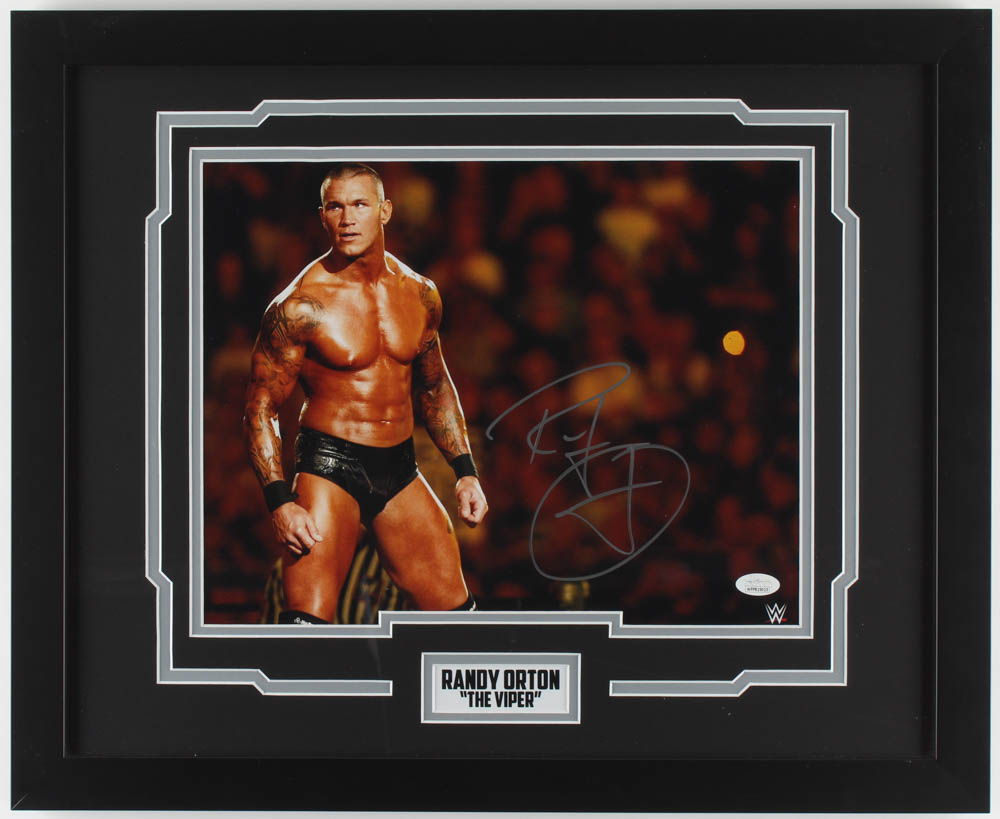 Randy Orton Signed WWE 18x22 Custom Framed Photo Display (JSA COA