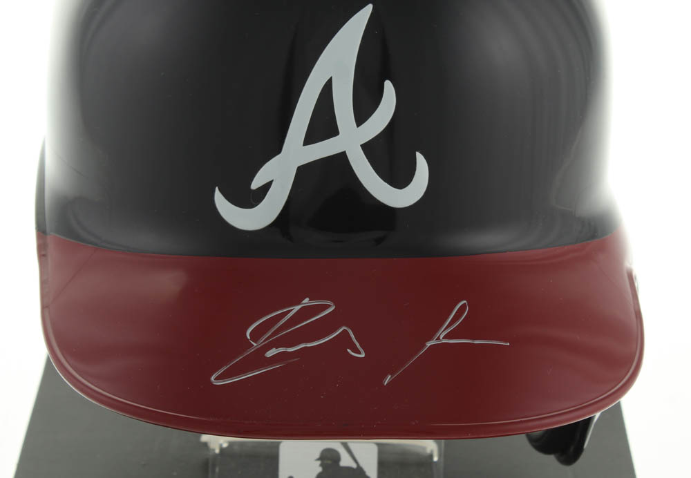 Ronald Acuna Jr. Signed Braves Full-Size Batting Helmet with Helmet Stand (JSA COA) at PristineAuction.com Ronald Acuna Jr. Signed Braves Full-Size Batting Helmet with Helmet Stand (JSA COA) at PristineAuction.com