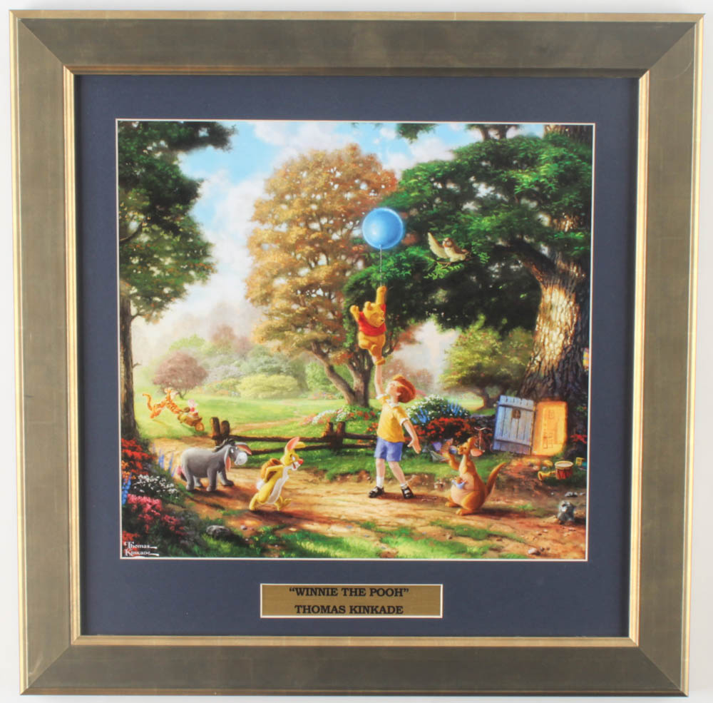 Thomas Kinkade Walt Disney's "Winnie the Pooh" 17x17 Custom Framed Print Display at PristineAuction.com Thomas Kinkade Walt Disney's "Winnie the Pooh" 17x17 Custom Framed Print Display at PristineAuction.com