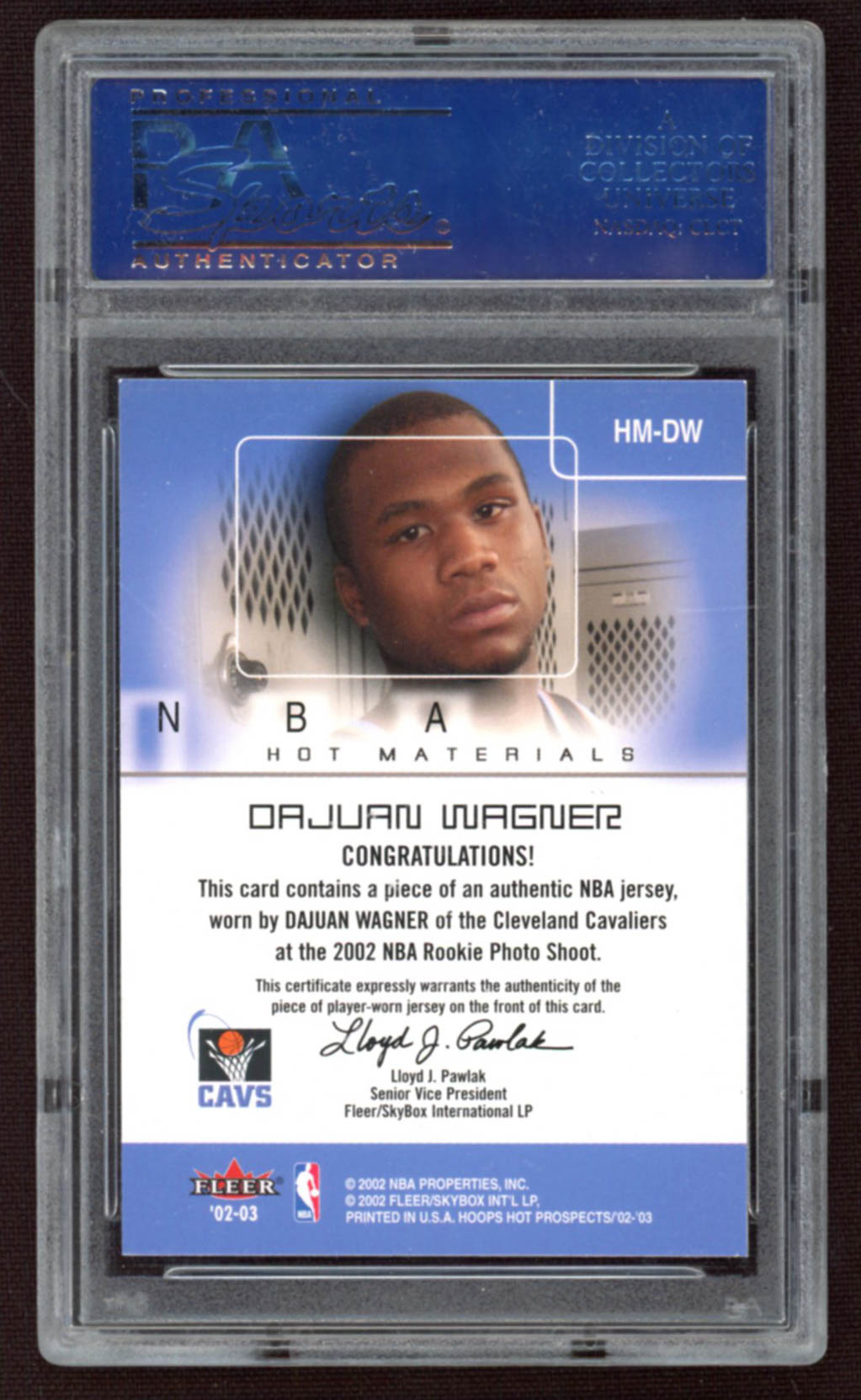 DaJuan Wagner 2002-03 Hoops Hot Prospects Hot Materials #36 Proof (PSA Authentic) at PristineAuction.com DaJuan Wagner 2002-03 Hoops Hot Prospects Hot Materials #36 Proof (PSA Authentic) at PristineAuction.com