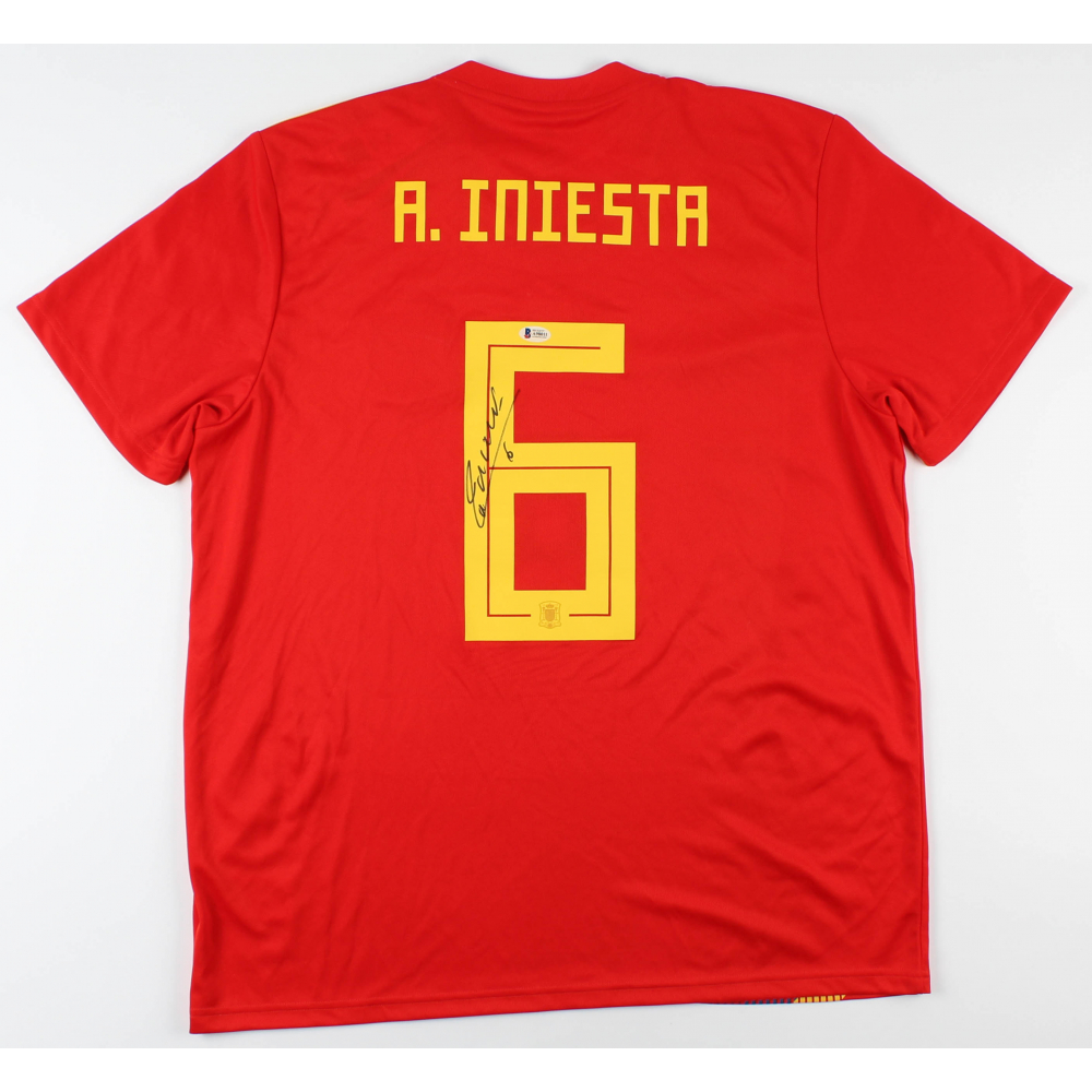 Maillot Barcelone UEFA Champions League Signé Andrés Iniesta – Certifié Beckett COA – Collector Football