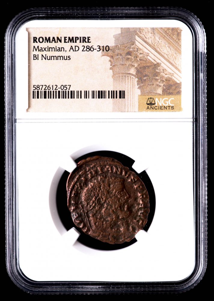 Maximian AD 286310 BI Nummus Roman Empire Bronze Coin (NGC Encapsulated) Pristine Auction