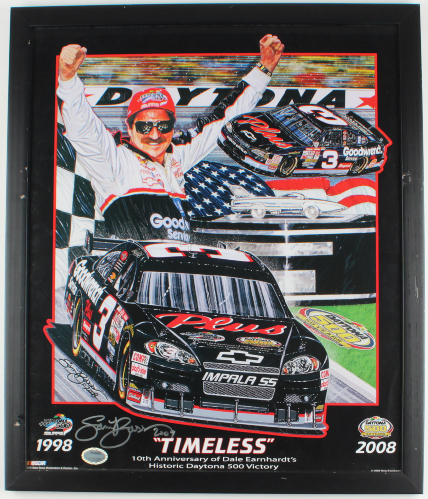 Sam Bass Signed Dale Earnhardt "Timeless" 22x26 Custom Framed Lithograph Display (PA LOA) at PristineAuction.com Sam Bass Signed Dale Earnhardt "Timeless" 22x26 Custom Framed Lithograph Display (PA LOA) at PristineAuction.com