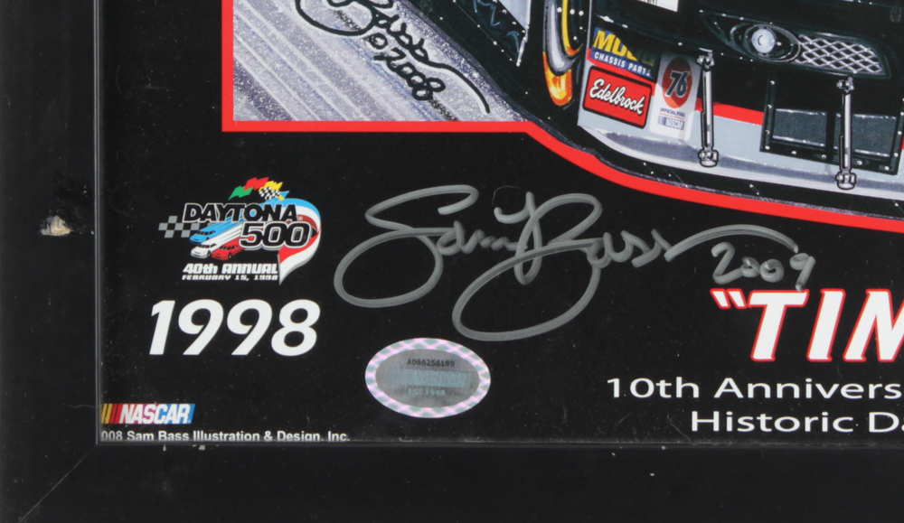 Sam Bass Signed Dale Earnhardt "Timeless" 22x26 Custom Framed Lithograph Display (PA LOA) at PristineAuction.com Sam Bass Signed Dale Earnhardt "Timeless" 22x26 Custom Framed Lithograph Display (PA LOA) at PristineAuction.com