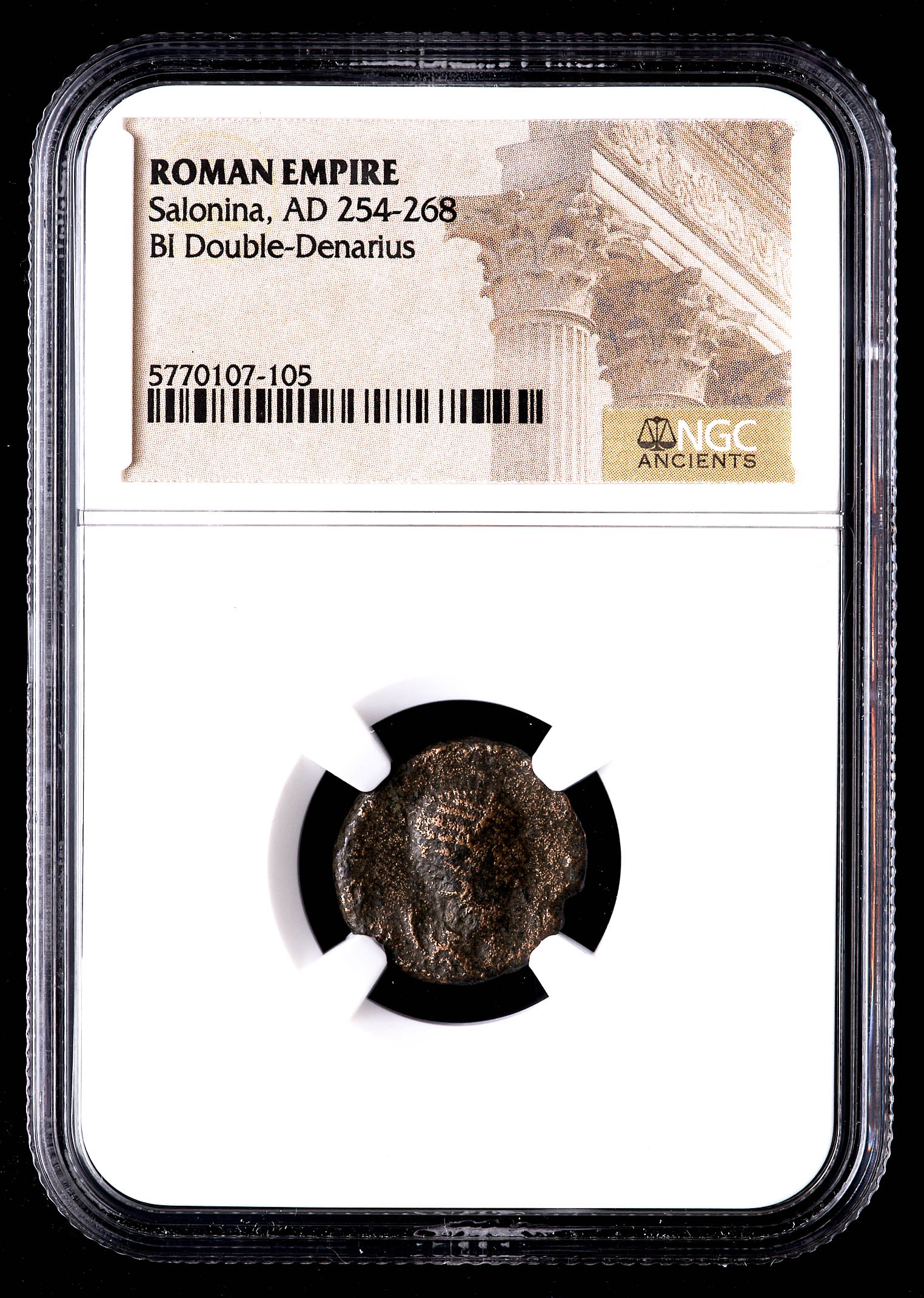 Salonina - AD 254-268 - Bi Double-Denarius - Roman Empire Bronze Coin (NGC Encapsulated) at PristineAuction.com Salonina - AD 254-268 - Bi Double-Denarius - Roman Empire Bronze Coin (NGC Encapsulated) at PristineAuction.com