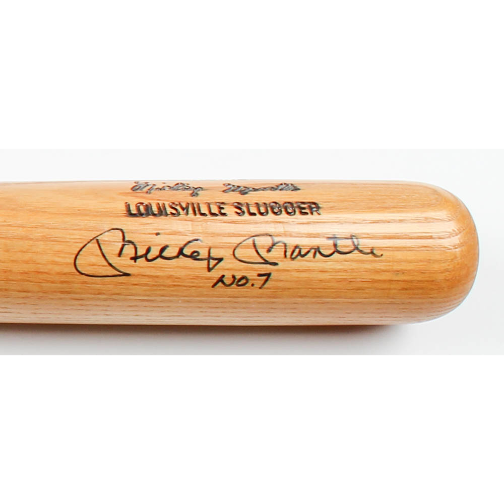 Mickey Mantle Signed Louisville Slugger Baseball Bat Inscribed "No. 7