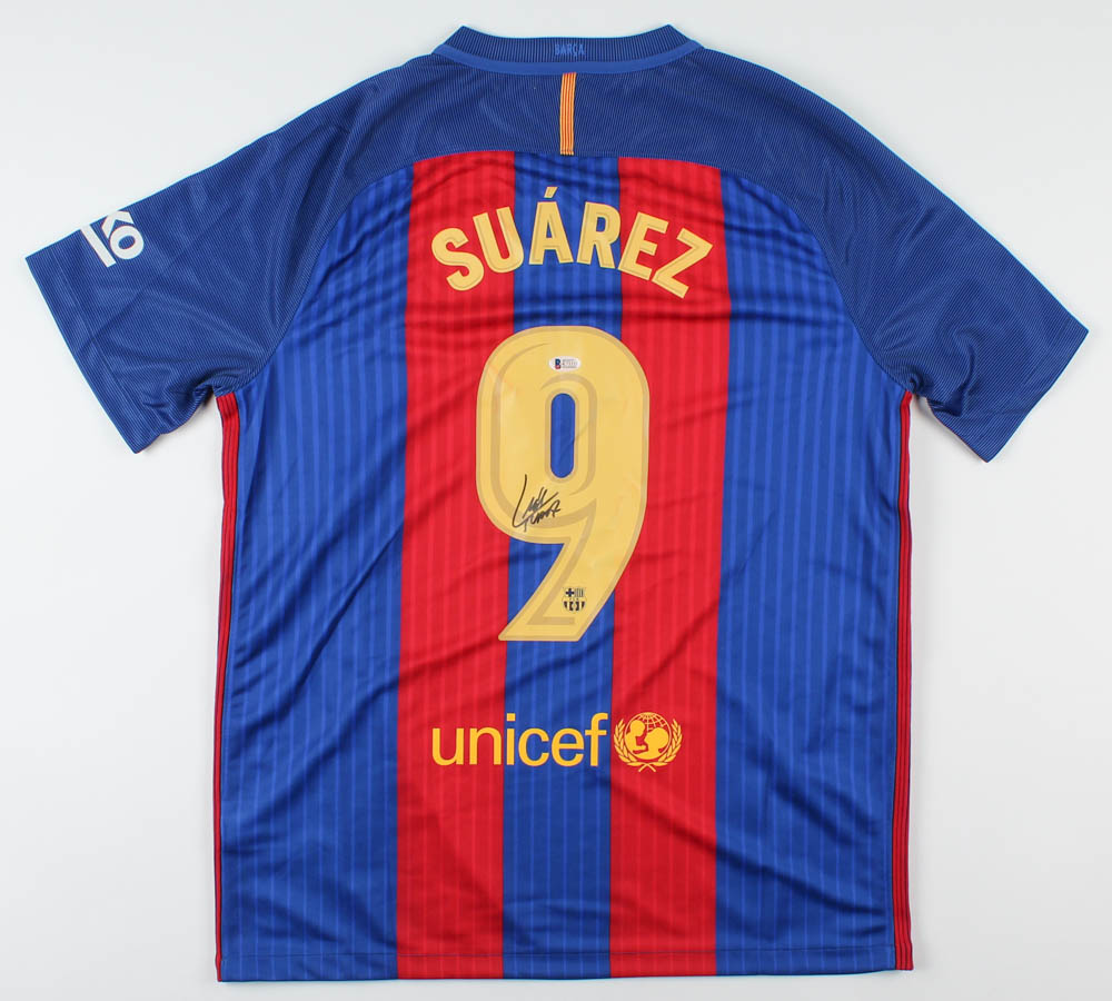 Luis Suarez Signed FC Barcelona Jersey (Beckett COA) at PristineAuction.com Luis Suarez Signed FC Barcelona Jersey (Beckett COA) at PristineAuction.com