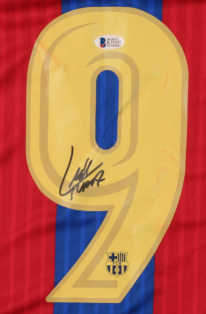 Luis Suarez Signed FC Barcelona Jersey (Beckett COA) at PristineAuction.com Luis Suarez Signed FC Barcelona Jersey (Beckett COA) at PristineAuction.com
