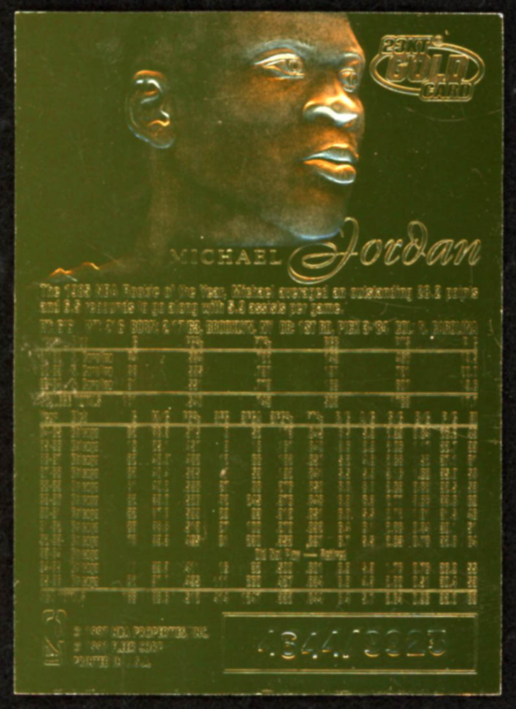 1997 fleer 23kt gold michael jordan