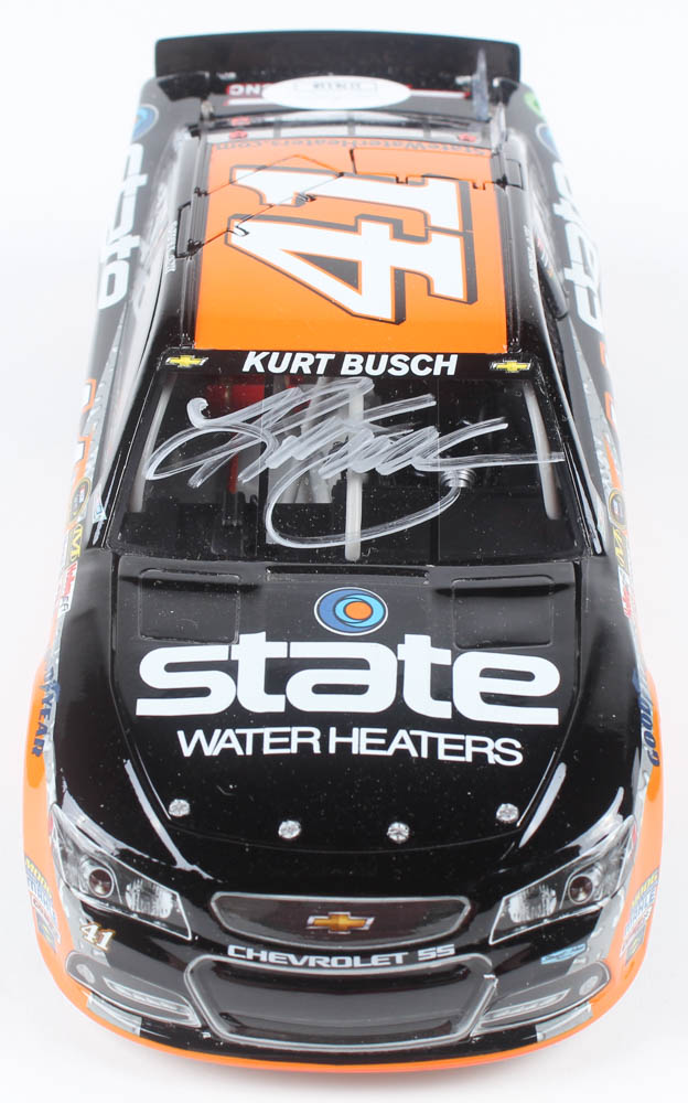 Kurt Busch Signed LE #41 State Water Heaters 2014 Chevy SS 1:24 Diecast Car (JSA COA) at PristineAuction.com Kurt Busch Signed LE #41 State Water Heaters 2014 Chevy SS 1:24 Diecast Car (JSA COA) at PristineAuction.com