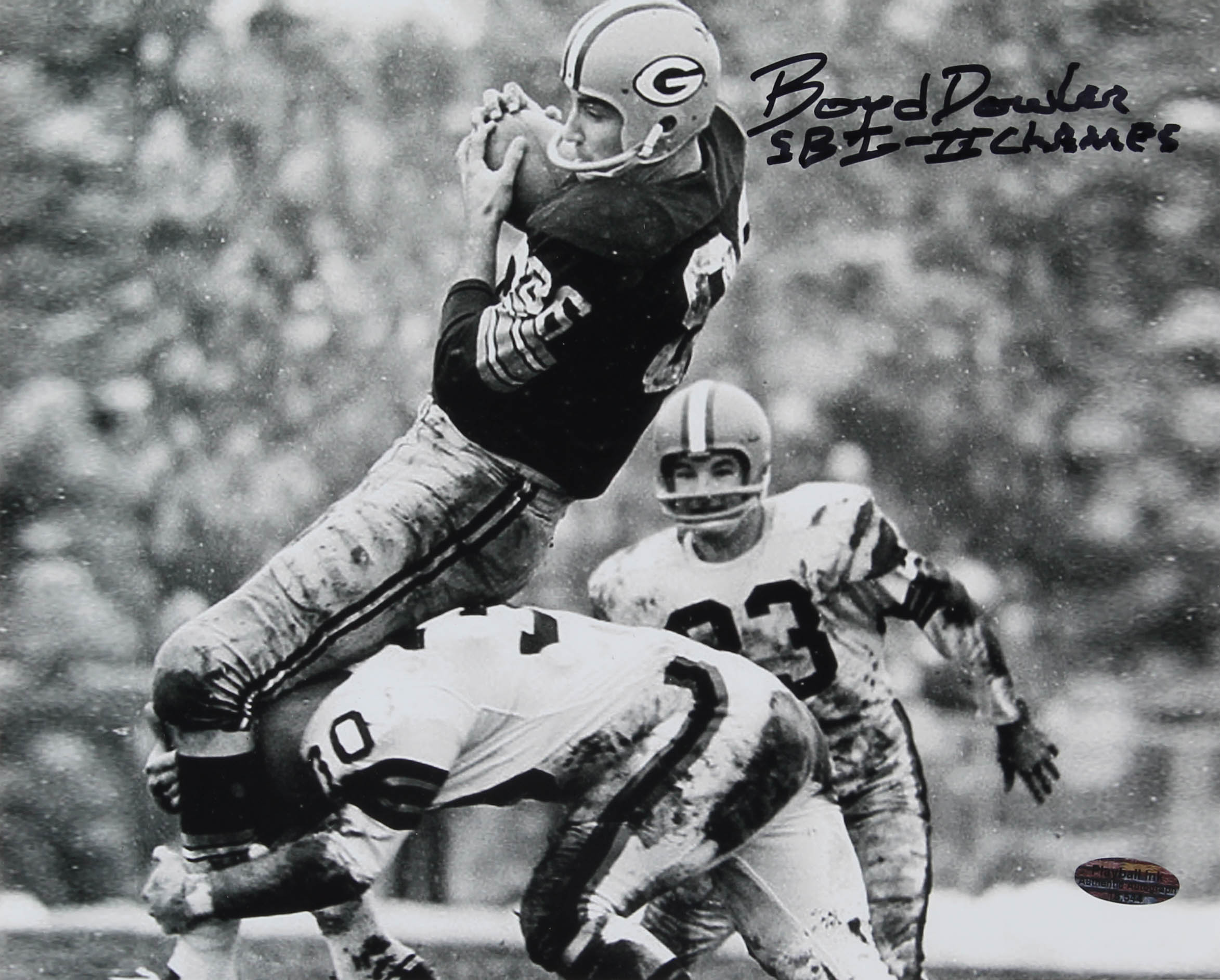 Boyd Dowler Signed Packers 8x10 Photo Inscribed "SB I-II Champs" (Playball Ink Hologram) at PristineAuction.com Boyd Dowler Signed Packers 8x10 Photo Inscribed "SB I-II Champs" (Playball Ink Hologram) at PristineAuction.com