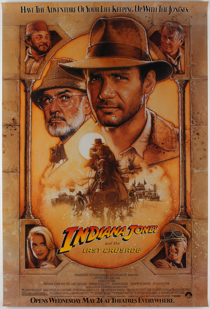 "Indiana Jones and the Last Crusade" 27x40 Movie Poster at PristineAuction.com "Indiana Jones and the Last Crusade" 27x40 Movie Poster at PristineAuction.com