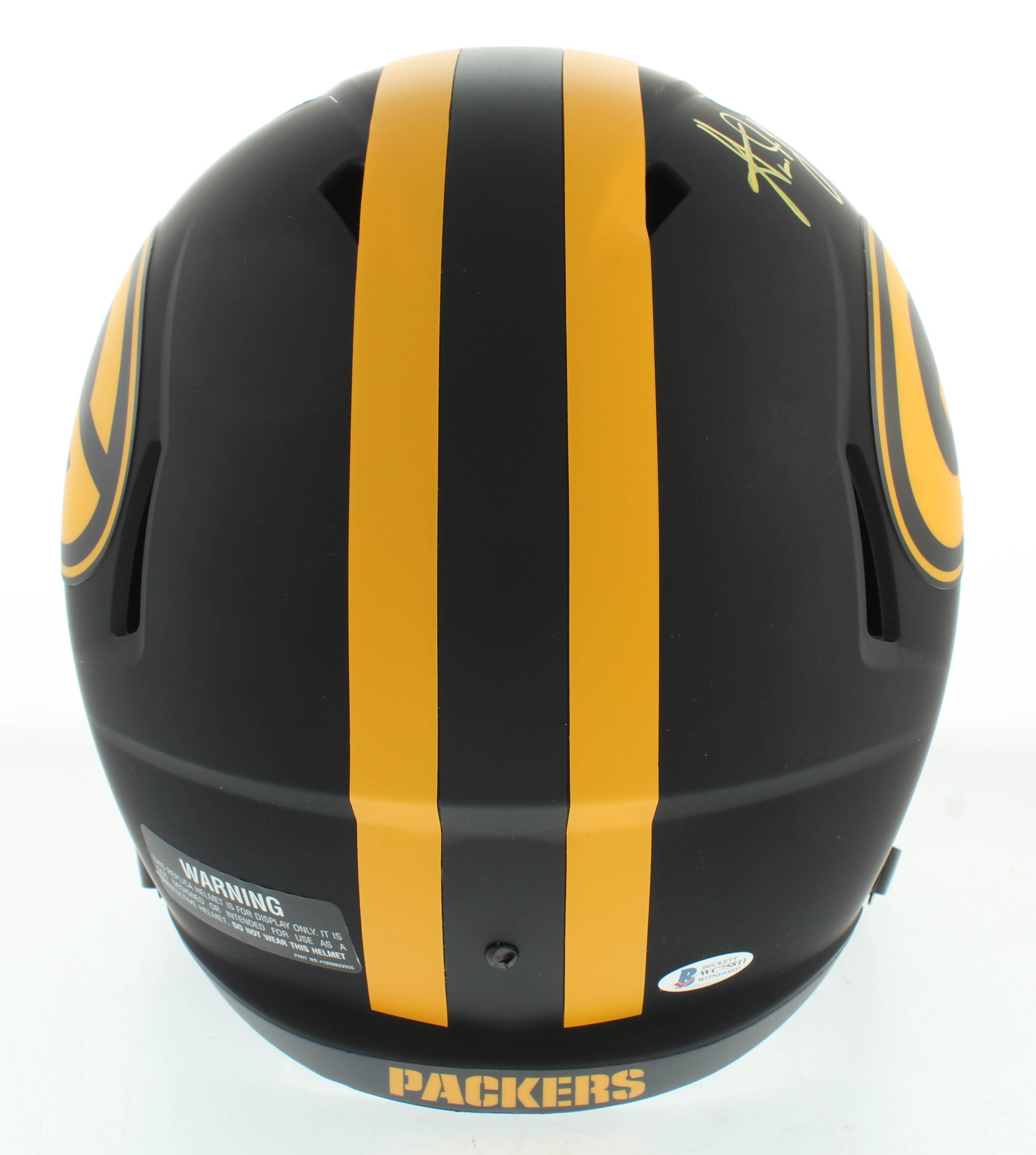 Aaron Jones Signed Packers Full-Size Eclipse Alternate Speed Helmet Inscribed "Go Pack Go" (Beckett COA) at PristineAuction.com Aaron Jones Signed Packers Full-Size Eclipse Alternate Speed Helmet Inscribed "Go Pack Go" (Beckett COA) at PristineAuction.com