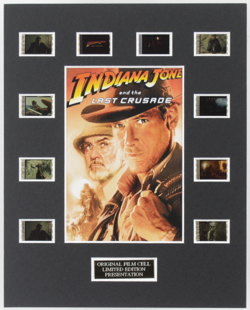 "Indiana Jones And The Last Crusade" LE 8x10 Custom Matted Original Film / Movie Cell Display at PristineAuction.com "Indiana Jones And The Last Crusade" LE 8x10 Custom Matted Original Film / Movie Cell Display at PristineAuction.com