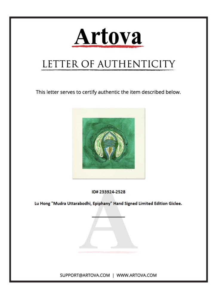 "Mudra Uttarabodhi, Epiphany" LE 10x10 Giclee on Canvas by Lu Hong (Artova) at PristineAuction.com "Mudra Uttarabodhi, Epiphany" LE 10x10 Giclee on Canvas by Lu Hong (Artova) at PristineAuction.com