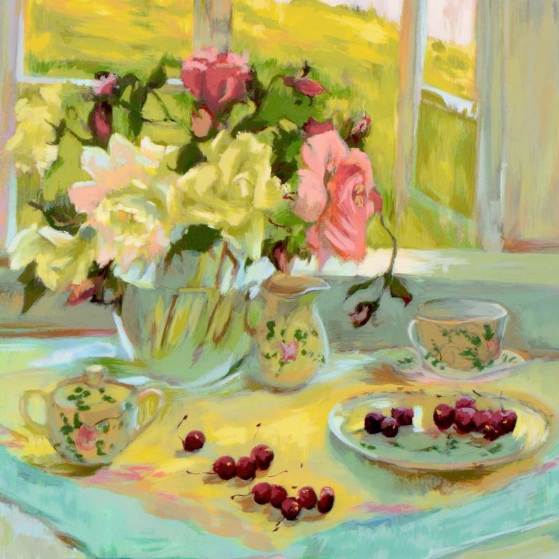 "Spring Roses" Numbered LE 12x16 Giclee by S. Burkett Kaiser (Artova) at PristineAuction.com "Spring Roses" Numbered LE 12x16 Giclee by S. Burkett Kaiser (Artova) at PristineAuction.com