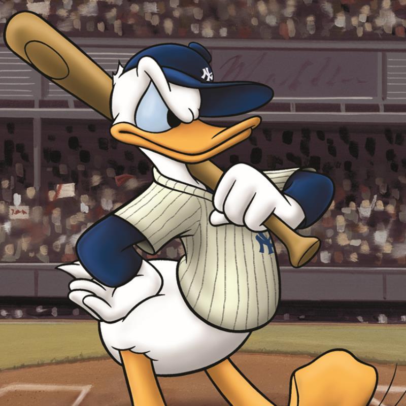 Disney "Donald at the Plate (Yankees)" Numbered LE 16x20 Giclee at PristineAuction.com Disney "Donald at the Plate (Yankees)" Numbered LE 16x20 Giclee at PristineAuction.com