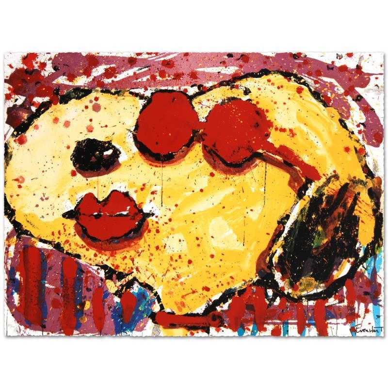 "Very Cool Dog Lips in Brentwood" LE 30x22 Hand-Pulled Original Lithograph by Tom Everhart (Artova) at PristineAuction.com "Very Cool Dog Lips in Brentwood" LE 30x22 Hand-Pulled Original Lithograph by Tom Everhart (Artova) at PristineAuction.com