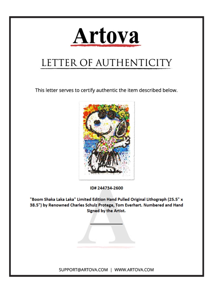 "Boom Shaka Laka Laka" LE 31x44 Hand-Pulled Original Lithograph by Tom Everhart (Artova) at PristineAuction.com "Boom Shaka Laka Laka" LE 31x44 Hand-Pulled Original Lithograph by Tom Everhart (Artova) at PristineAuction.com